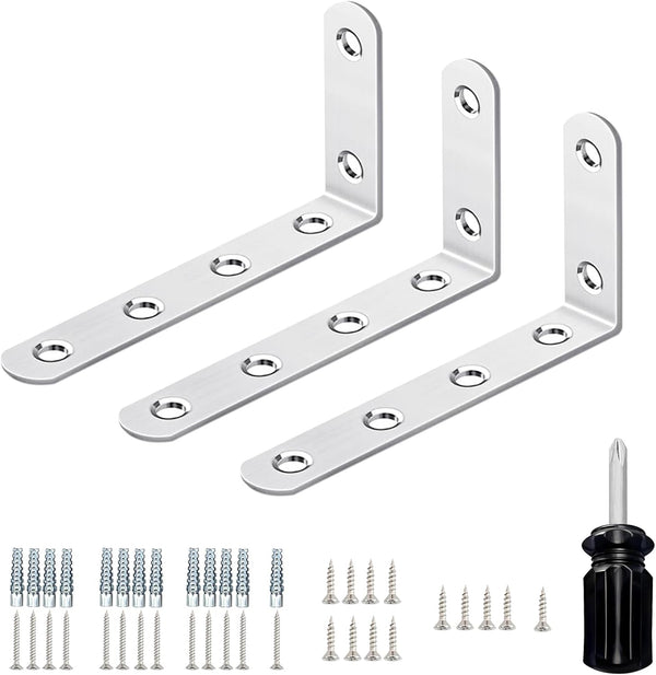 QualiForte Anti-Tip Furniture Anchors for Baby Proofing Heavy-Duty Wall Anchors to Secure Dresser,