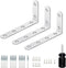 QualiForte Anti-Tip Furniture Anchors for Baby Proofing Heavy-Duty Wall Anchors to Secure Dresser,