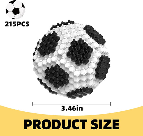 Set 215PCS, 3D 14 KADELE Fun Soccer Building Extremely Challenging STEM Building Blocks Decor for Adults Kids, Micro