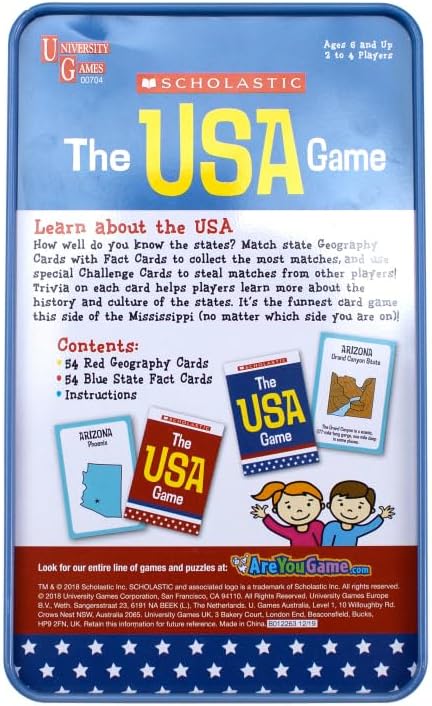 The Scholastic USA Game Tin,72 months to 1188 months