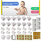 Eco-Baby Magnetic Cabinet Locks for Babies (12 Pack Locks with 2 Keys), Eco