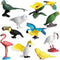 10 Pcs Simulated Bird Animals Parrot Model Figure Toys, Realistic Flamingo Birds Figurine Collection, Educational
