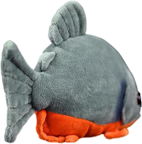 FRANKIEZHOU Simulation Piranha Plush, Realistic Fish Stuffed Animal, Soft Toy for Kids, 8.5 Inches