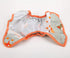 One Size Cloth Diaper Cover Snap with Double Gusset (Dots Fox)