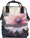 OUSIKA Flower Blossom Print Diaper Bag Multifunction Laptop Backpack Travel Daypacks Large Nappy