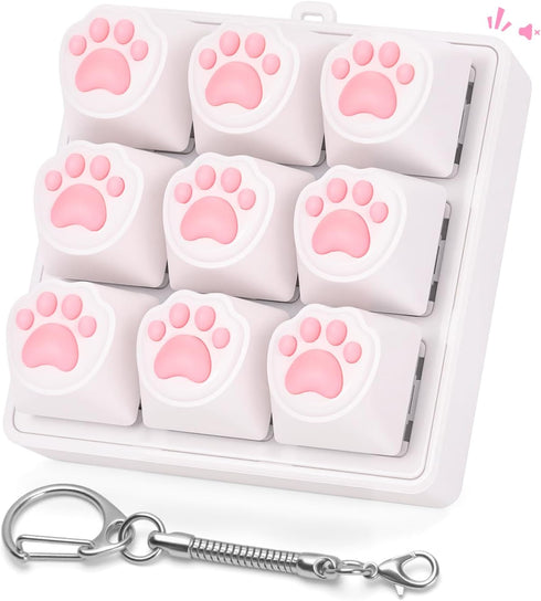 Netholid Cat Paw Keyboard Fidget Toys for Adults Clicky Keycap Clicker Keychain for