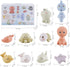 10PCS Bath Toys for Babies 6-12 Months - Silicone Ocean Animals Bathtub Float Toy for Water Play and Learning Skills