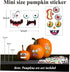 Halloween Pumpkin Decorating Craft Stickers, 48 Pack Mini Face Stickers for Kids Toddlers Treats Party Favors