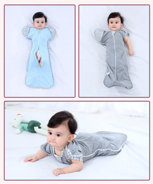 2 Pack Bycc Bynn Sleeping Blanket Sack with High Sleeve,Transitions to Arms-Free Wearable Sleeping Bag for Baby pacify