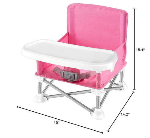 SereneLife Baby Seat Booster -Space Saver Toddler Booster Seat - Portable Pop and open Sit Folding Booster Feeding