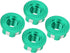 VGEBY 4pcs RC Hex Nuts, M4 Carving Hexagonal Nuts Aluminum Alloy for D3 D4 1/10 RC Car (Green)
