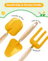 Set Grenebo Kids Gardening Toys,Includes Metal Trowel,Transplanting Shovel,Garden hat,Rake,Apron,Gloves,Watering