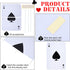 4 Pcs Jumbo Playing Cards - 2.62 ft Tall Giant Deck of Cards for Oversized Casino Theme Party Decorations