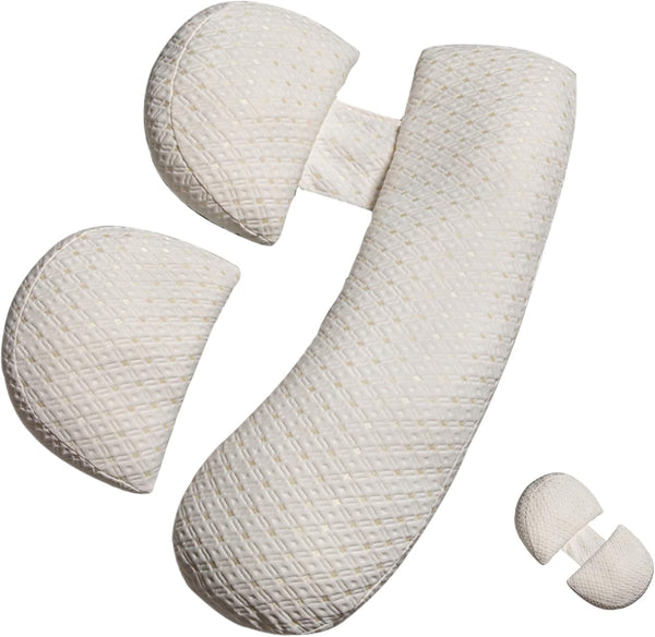 Oskeray Pregnancy Pillow for Pregnant Women, Soft Maternity Pillow with Detachable & Adjustable,