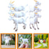 NUOBESTY Mini Goat Figurines 6pcs Simulated White Goat Animals, Tiny Farm Sheep Figures, Educational Toys, Cake Topper