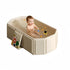 HatiLum Foldable Bathtub for Kids, Toddler Bath Tub with Drain Plug, Foldable Baby