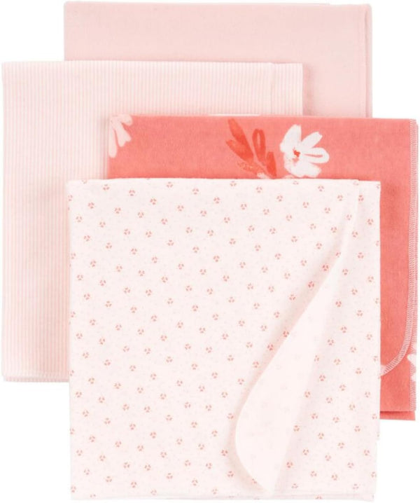 Carter's Baby 4-Pack Receiving Blankets (Pink)