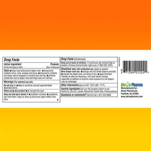 MEDPURA 4 oz Vitamin A and D Diaper Rash Ointment Prevents & Treats Diaper Rash Moisturizing Skin Protectant