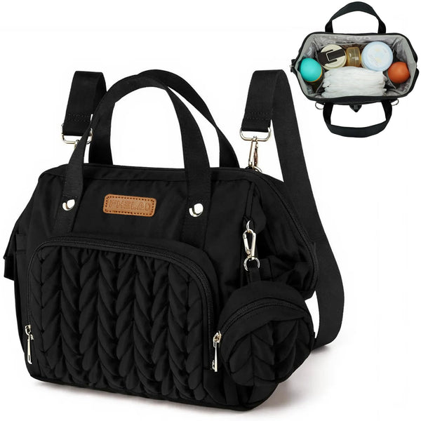 FHELAD Small Diaper Bag Backpack, Toddler Diaper Bags Waterproof Multi-Function Newborn Baby