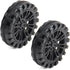MroMax 30x8mm RC Cars Wheels - 2Packs Black Toys Wheels - Plastic Model Wheels for DIY Toy and RC Car