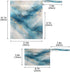 Haskirky 2 Watercolor Marble Blue Pcs Cloth Diaper Wet Dry Bags,Waterproof and Washable Bag for Travel Reusable Wet Bag