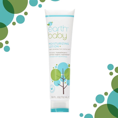 Earth Baby Moisturizing Lotion+ - Hypoallergenic for Sensitive Skin, 3.8 Fl Oz