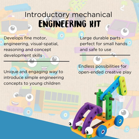 32 3+ Thames & Kosmos Kids First Automobile Engineer Kit | STEM | Page Full-Color Illustrated Storybook | Ages |