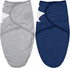 Biloban Baby Swaddles 0-3 Months for Boys Girls, Cotton Swaddle Blanket, Newborn Essentials, Grey & Navy, 2 Pack