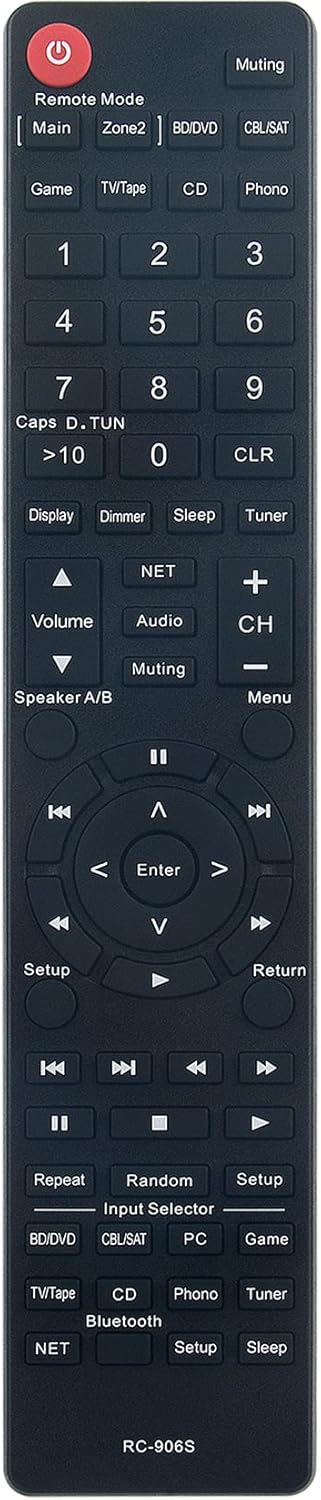 RC-906S Replacement Remote Control for Integra Network Stereo Receiver Models DTM-6, DTM-7, DTM-40.7