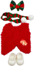 Cifudec Set 17cm Set Set 2) Christmas Clothes Outfit for Dolls(NO Doll) with Accessories Suit Cute Stylish Dress Up