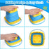 7 PCS Castle Foldable Beach Sand Buckets Toy Set with Shovels, 3L Silicone Collapsible Bucket for Kids, Camping Gear