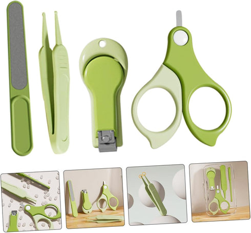 Set Trimmer BESPORTBLE Nail Clipper for Newborns and Infants, Green Non-Slip Fingernail with Safety Guard, Portable