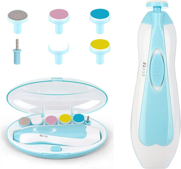 OUREPOCA Baby Nail File Clippers Electric: Baby Nail Trimmer Electric Kit Fingernails Toes