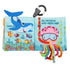 0-6, 6-12, 12-18 Fish Baby Books Toys, Touch Feel Cloth Crinkle Books for Babies, Infant Toys Months,Early Learning