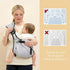 ZeeChan 2 Set, 6-24 7-30lbs Pcs Baby Carrier Baby Sling Carrier, Toddler Carrier, Equipped with a Diaper Bag, Two Ways