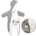 Miunana 13-15 Inch Baby Doll Clothes Elephant Pajamas Outfit 1pcs for New One Year Old 15 Inch Small Baby Doll Clothes Grey and White Doll Pajamas Clothes