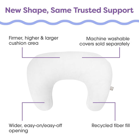 Boppy Nursing Pillow, Bare Naked - Larger, More Supportive Pillow for Breastfeeding and Bottle Feeding with Higher
