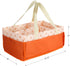 Baby Diaper Caddy Organizer, Nursery Storage Basket Tote Bag for Car Travel (Orange)