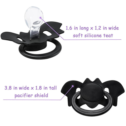 Adult-Sized Black Bat Pacifier - LittleForBig Bigshield Generation-II