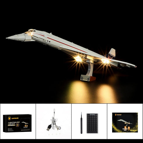 Lightailing LED for Lego 10318 Concorde, Lighting Kit Compatible with Lego Building Blocks Model