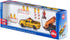 Siku 3505, 1500 1:50, RAM Pick-Up with Compressor Trailer, Metal/Plastic, Yellow/Orange, Incl. barriers and Toy Figure