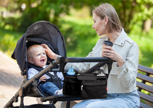 Nuby Deluxe Stroller Organizer with Removable Pouch for Baby Essentials