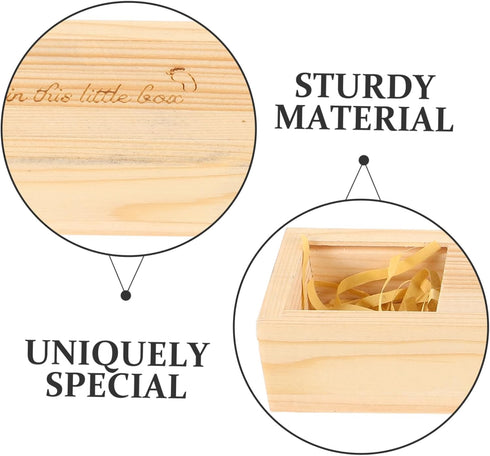 Wooden Keepsake Box for Pregnancy Test Storage Elegant Announcement Case Cherish First Positive Test Memory Thoughtful