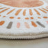 Poowe 47.2") Cute Point Rings Kids Play Mat Baby Nursery Rug Round Educational Alphabet Soft Area Rug Non Slip