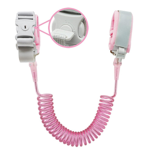Anti Lost Wrist Link (8.2ft), Socub Breathable Toddler Leash for Child Safety with Key Lock, Pink