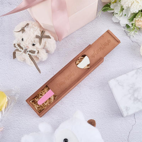 WADORN Wooden Pregnancy Test Gifts Box, Pregnancy Test Keepsake Box Surprise Announcement for Husband Ideas Souvenir