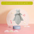Baby Gray Hippo Soft Stuffed Animal Security Blanket, Plush Lovey Blanket for Newborn, Infant, Toddler Snuggle Blankie