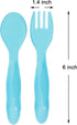Youngever 18 Pcs Plastic Toddler Utensils, Large Size Plastic Kids Forks Spoons, Top Dishwasher Safe, Set of 9 Rainbow