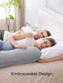 Momcozy J-Shaped Pregnancy Pillow for Sleeping with Cooling Cover Maternity Body Pillow for Pregnant Women, Side