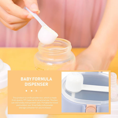 YARNOW Formula Case Portable Milk Powder Dispenser with Spoon Sealed Stackable Storage Box for Travel Material Design